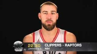 TIESIOGIAI HD. NBA Clippers - Raptors. Lapkričio 22, sekmadienis 22:30 per SPORT1.