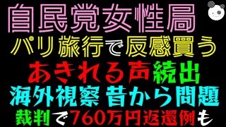 【自民党女性局】パリ旅行で反感買う「海外視察、裁判で760万円返還例も」今井絵理子・松川るいがSNSにアップで大批判