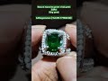 Cincin permata natural tsavorite garnet vivid green 3.89ctss