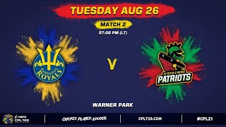 LIVE | Barbados Royals vs St Kitts & Nevis Patriots | CPL 2021