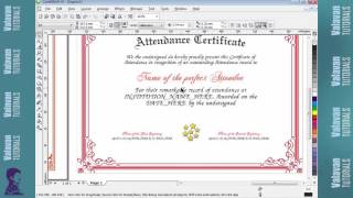 Certificate design tutorial in Corel Draw x3