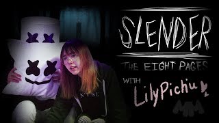 GETTING SCARED by LILYPICHU and SLENDER MAN | Gaming With Marshmello