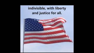 The PLEDGE OF ALLEGIANCE song words lyrics text USA UNITED STATES Patriotic School Assembly Citizen