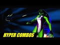 She-Hulk's Hyper Combos in Ultimate Marvel vs. Capcom 3