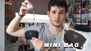 WHAT CAN I FIT IN MY MINI PRADA BAG? MINI PRADA CROSSBODY UNBOXING \u0026 REVIEW