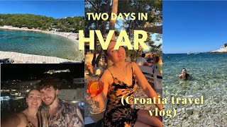 Two days in Hvar: beaches \u0026 sunset bars (Croatia travel vlog) 🌞