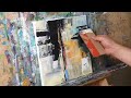 abstract expressionist oil painting demo session by artist jose trujillo