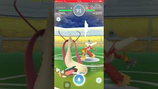 ポケモンGO❗️ミロカロスvsバシャーモやっぱり最強⁉️