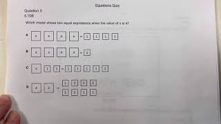 Q3 - Equation quiz corrections