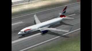 FS2004  landing  compilation  at  ST.Maarten  international  airport  part 02.