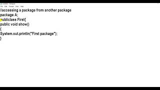 accessing a package from another package in java