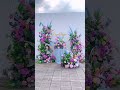 purple blue series flower row decor wedding horn arch floor floral props flowers diy wedding