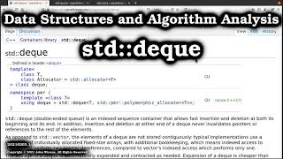 The std::deque template