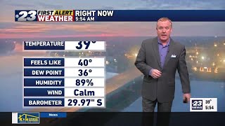 Increasing clouds Wednesday, showers Thursday