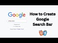 Build a Google Search Bar Page Easily: HTML & CSS Tutorial