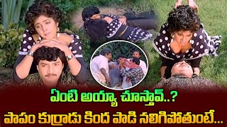 ఏంటి అయ్యా చూస్తావ్..? పాపం కుర్రాడు కింద పాడి నలిగిపోతుంటే.. |Naa Ille Naa Swargam |Telugu Cinemas