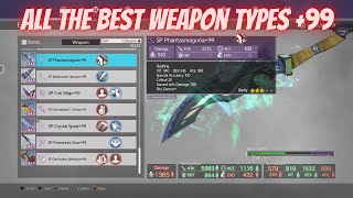 Sword Art Online Alicization Lycoris All The Best Weapon Types +99