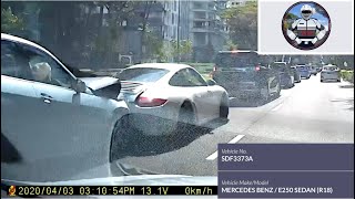 3apr2020 #SDF3373A merc e250 #SMP619C porsche 911 carrera #SLA902A toyota vellfire chain collision