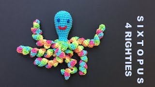 Crocheted Sixtopus (4 Righties)