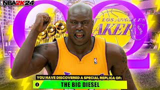 *NEW* SHAQUILLE O’NEAL BUILD In NBA 2K24 | OVERPOWERED 7’1 CENTER With 94 STRENGTH + RISE UP GOLD🏆
