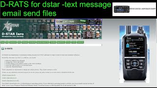 D-RATS -for Dstar -Send files -text and more -Learning links Video