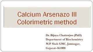 SERUM CALCIUM ESTIMATION