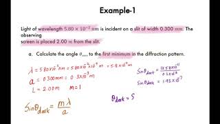 Single slit diffraction-Sample problem -1