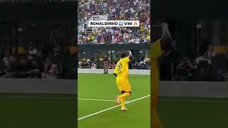 Ronaldinho and vinicius jr playing together in "the beautiful game exhibition match"