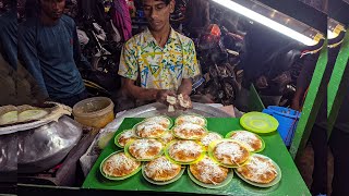 Hard Working Man Selling Bhapa Pitha | Bangladeshi Street Food | Bengali Street Food Vapa Pitha