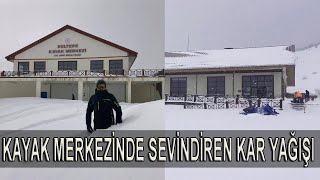 KELTEPE KAYAK MERKEZİNDEKİ KAR YAĞIŞI SEVİNDİRDİ / KAR KALINLIĞI 1 METREYİ AŞTI