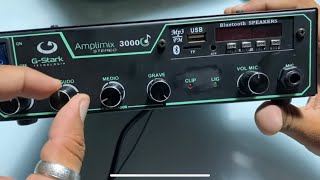 AMPLIFICADOR G STARK AMPLIMIX 3000 TOCANDO FORTE UM TRITON XRL800 ! QMPLIFICADOR PADRÃO FIFA