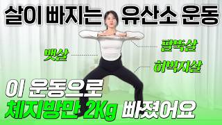 [뱃살 삭제] 층간 소음 없이 집에서 뱃살 빠지는 전신 유산소 운동! 체지방만 2kg 빠졌어요! [뱃살, 팔뚝살, 허벅지살 빼는 운동]