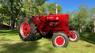 Farmall Super M Upgrade Complete - IH Hubs, Front Wheel Weighs & Large Steel Pulley Installation