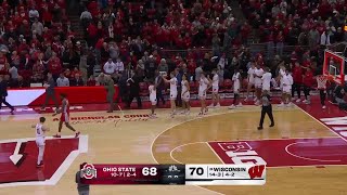 CLOSE GAME: Final 3 Minutes of Ohio State at Wisconsin | Big Ten Basketball | 01/14/2025