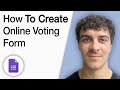 How to Create an Online Voting Form With Google Forms [2025 Full Guide]