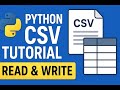 Python Read & Write CSV Files Explained | Data Analysis for Beginners