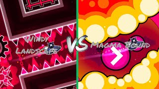 Windy Landscape or Magma Bound? | Difficulty Comparison | Geometry Dash 2.2