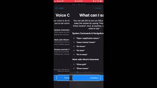 Using voice control on IOS 13