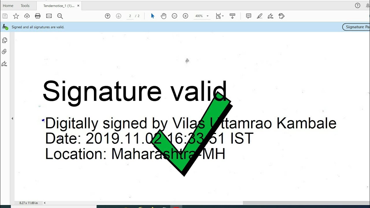 How To Validate Digital Signature In Pdf In Windows 10 | Digital ...