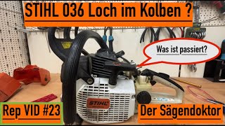 STIHL 036 Loch im Kolben? Meteor Zylinder 1/2 #stihl #sägendoktor #husqvarna #kettensäge #motorsäge