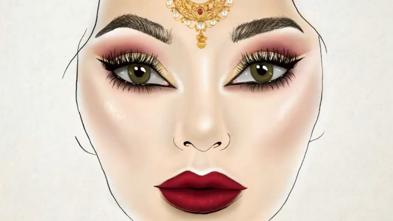 Wedding Makeup Face Chart Saubhaya Makeup
