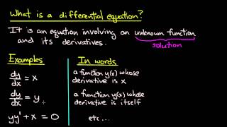 ODE | What is a differential equation?