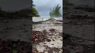 Hurricane Ian Waves Wash Debris Onto Coastal Road In The Cayman Islands