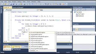 Visual Basic Tutorial 134 Catching Specific Exception Types 