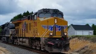 [UP]2710 GE C45AH=T4 \u0026 [NS]3676 GE ET44AC[EFS]Heads Down To Goldsboro NC light Engines