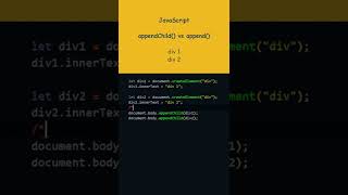 JavaScript appendChild() vs append()