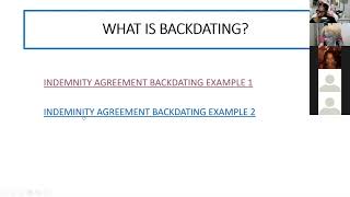 What is Backdating?