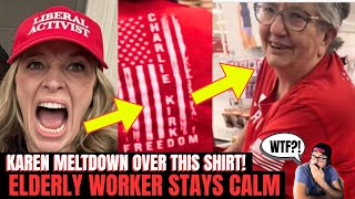 Deranged Liberal Karen MELTS DOWN on Elderly Target Worker Over Charlie Kirk Freedom Shirt!