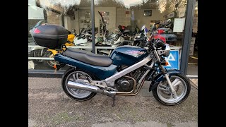 HONDA NTV 650 BLUE 1995 QUICK REVIEW AND START UP