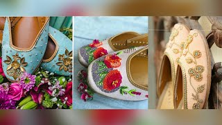 punjabi jutti handmade embroidery designs💖||party wear stylish juttis